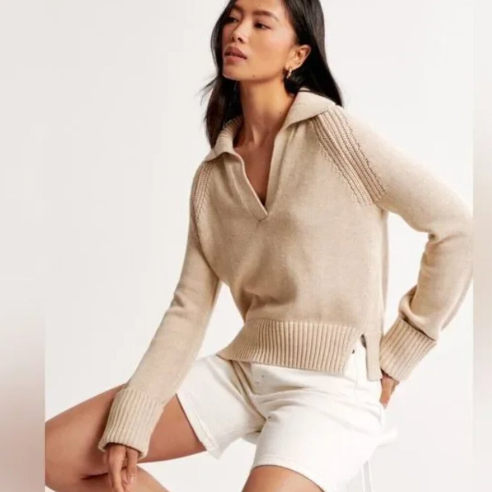 Abercrombie & Fitch Notch-Neck Sweater